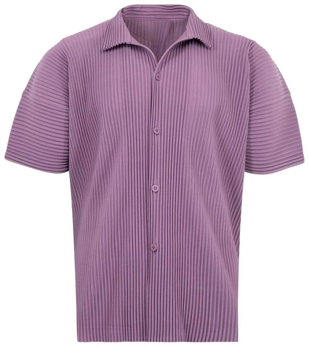 NEW ISSEY MIYAKE women's homme plisse monthly color april shirt in viola